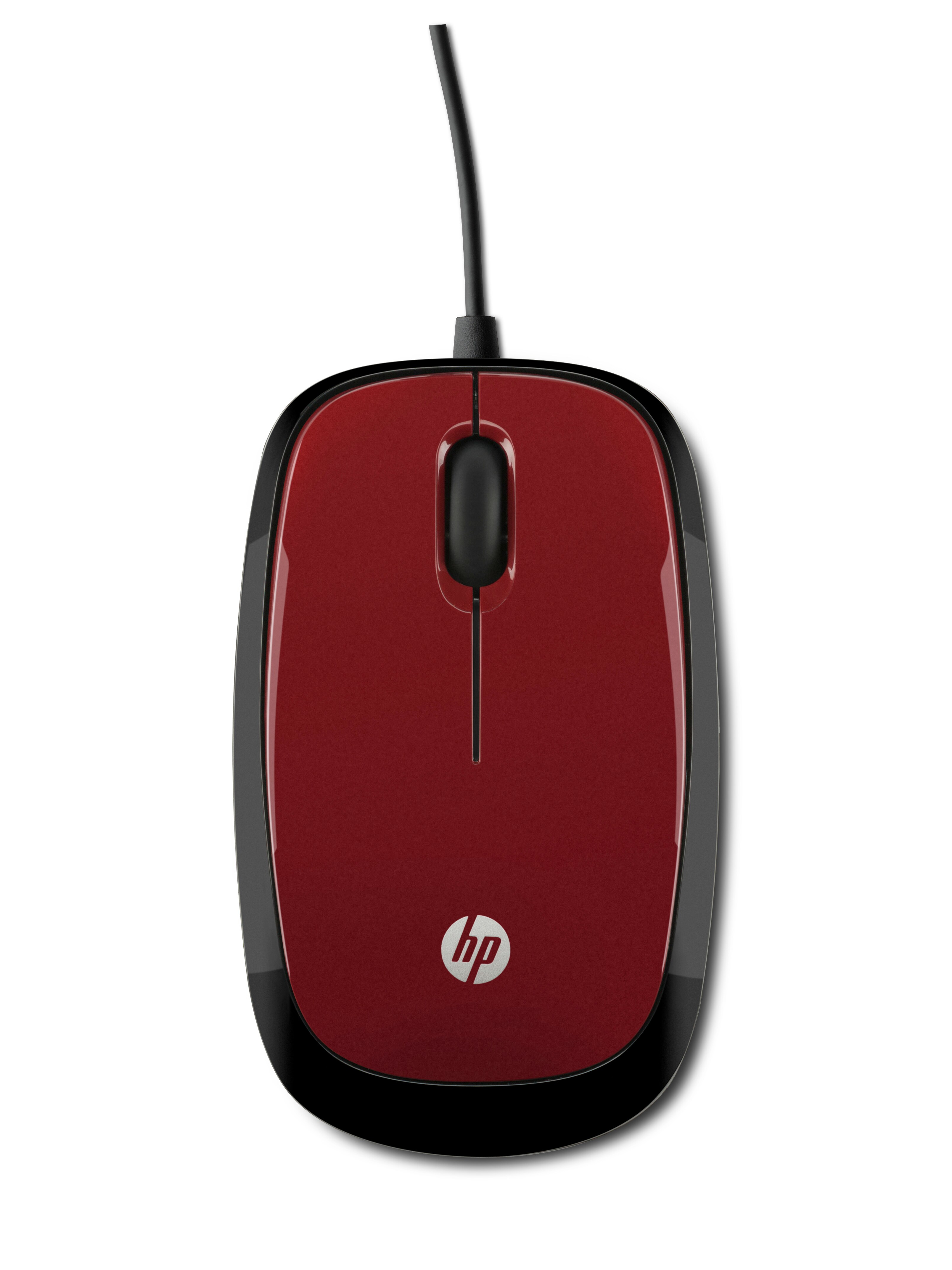 Hp X1200 Flyer Red Wired Mouse