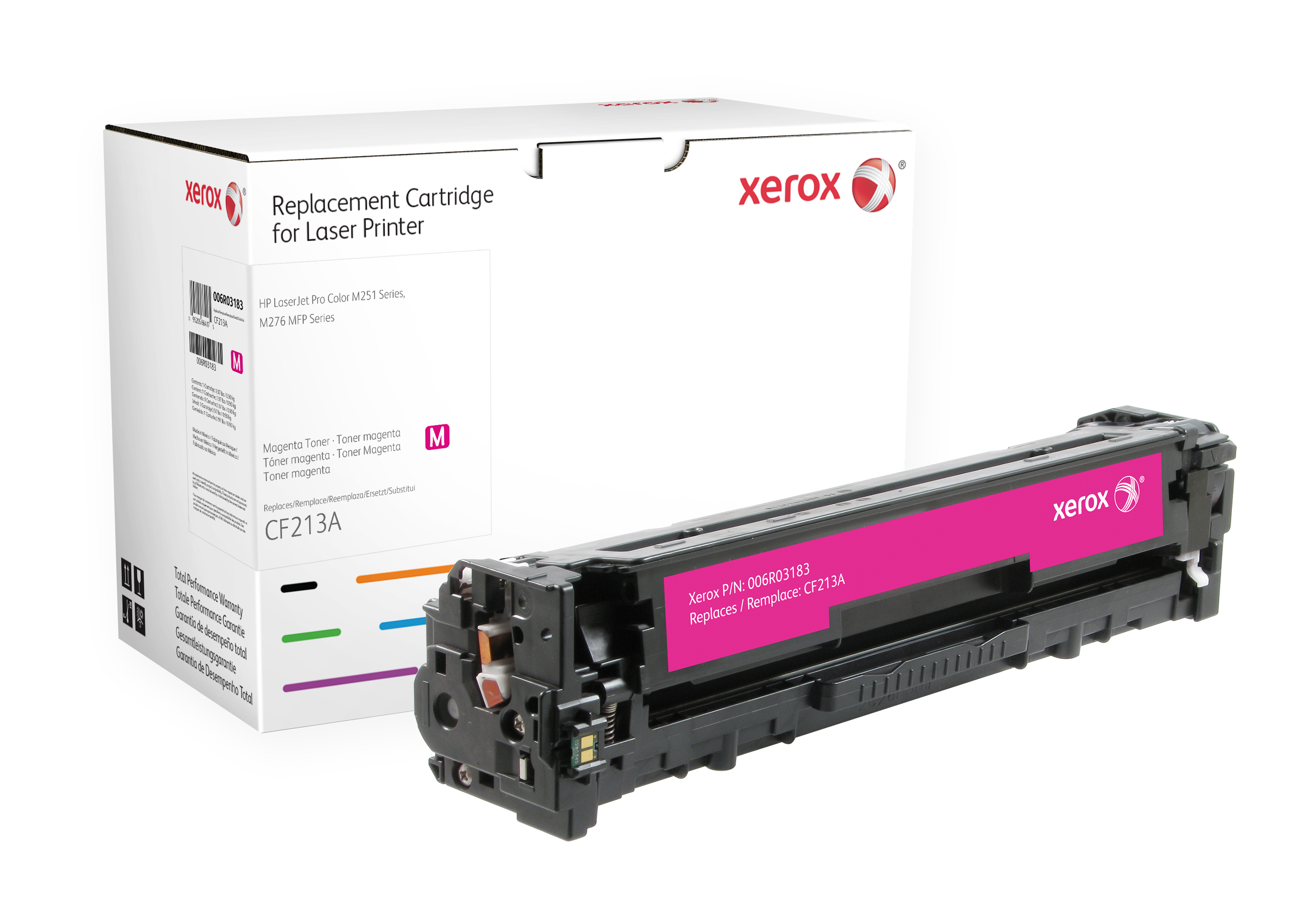 Xerox Magenta toner cartridge. Equivalent to HP CF213A . Compatible