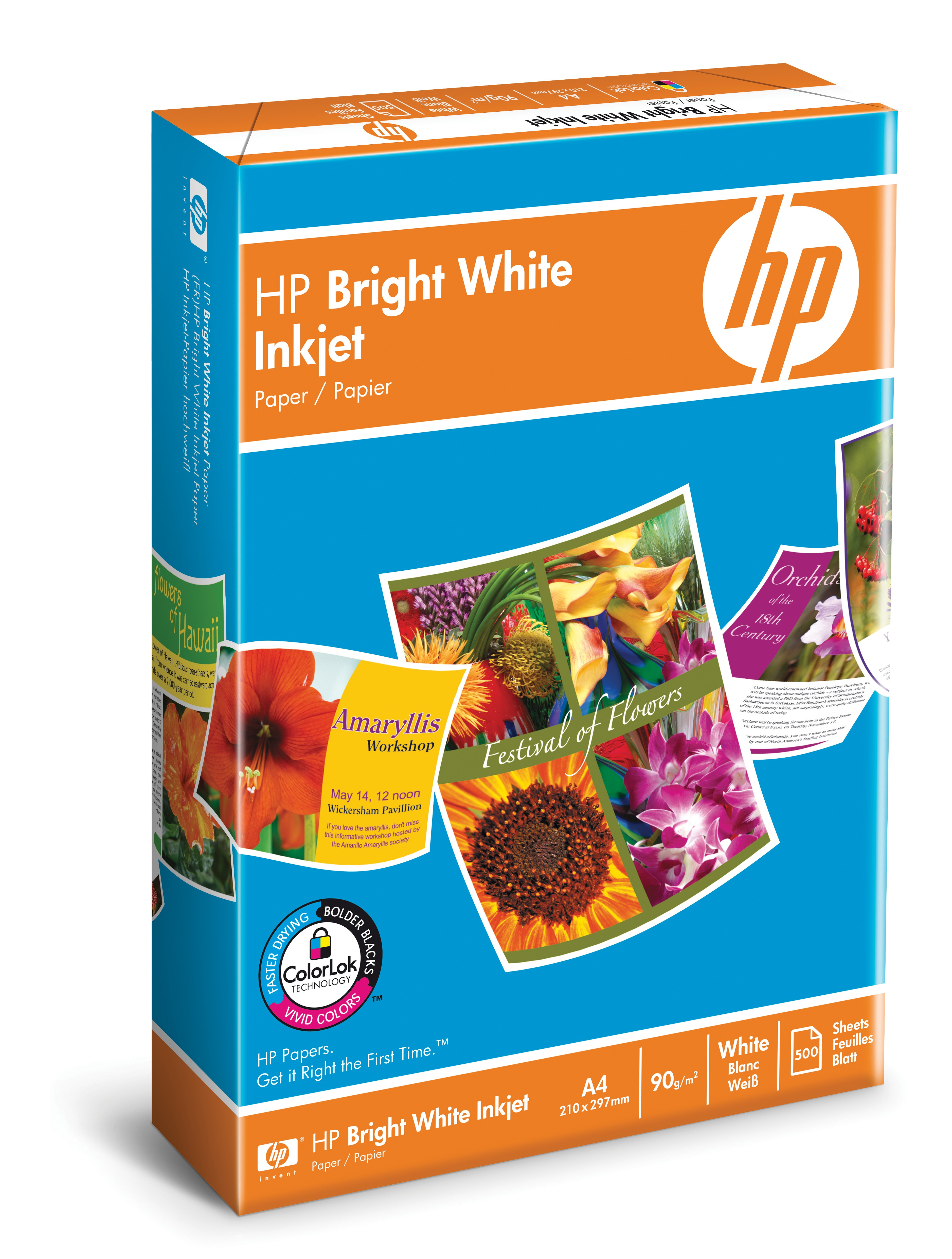 HP Bright White Inkjet Paper500 sht/A4/210 x 297 mm printing paper
