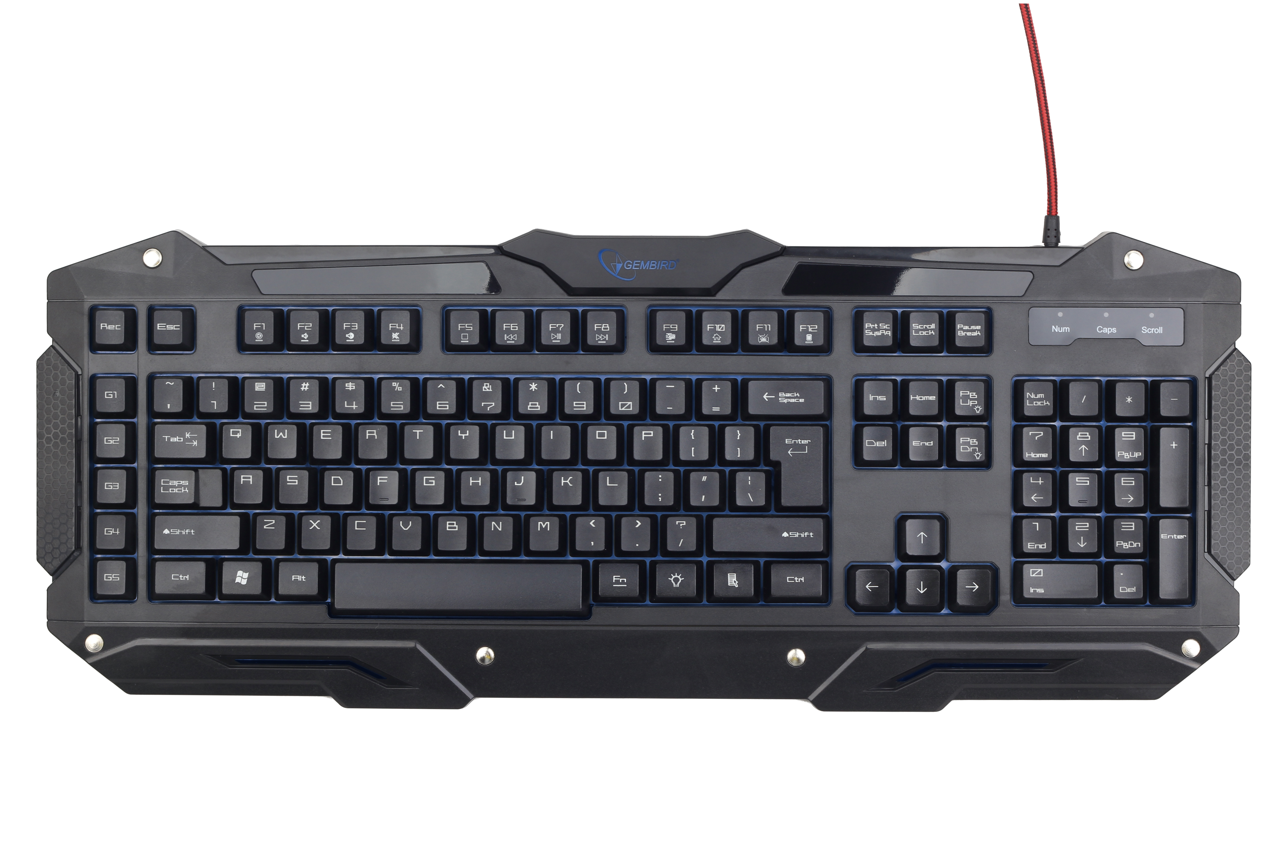 Gembird KBUMGL01 keyboard USB US English Black