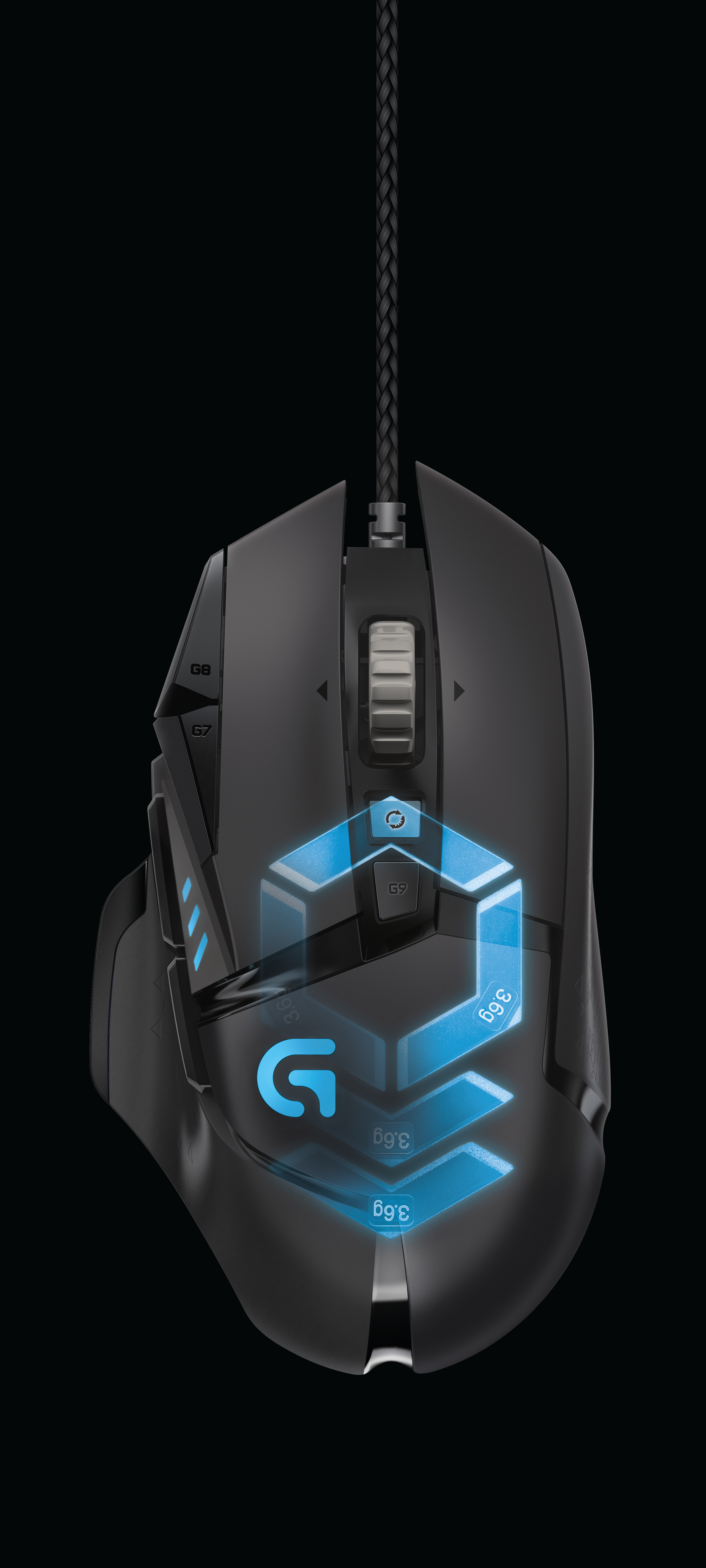 Logitech G502 Proteus Spectrum RGB Tunable Gaming mouse Righthand USB