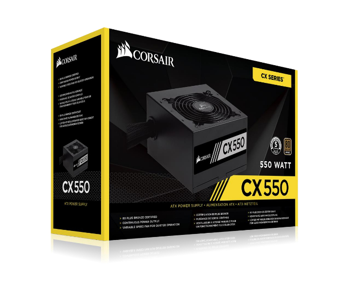 Corsair CX550 power supply unit 550 W 24-pin ATX ATX Black