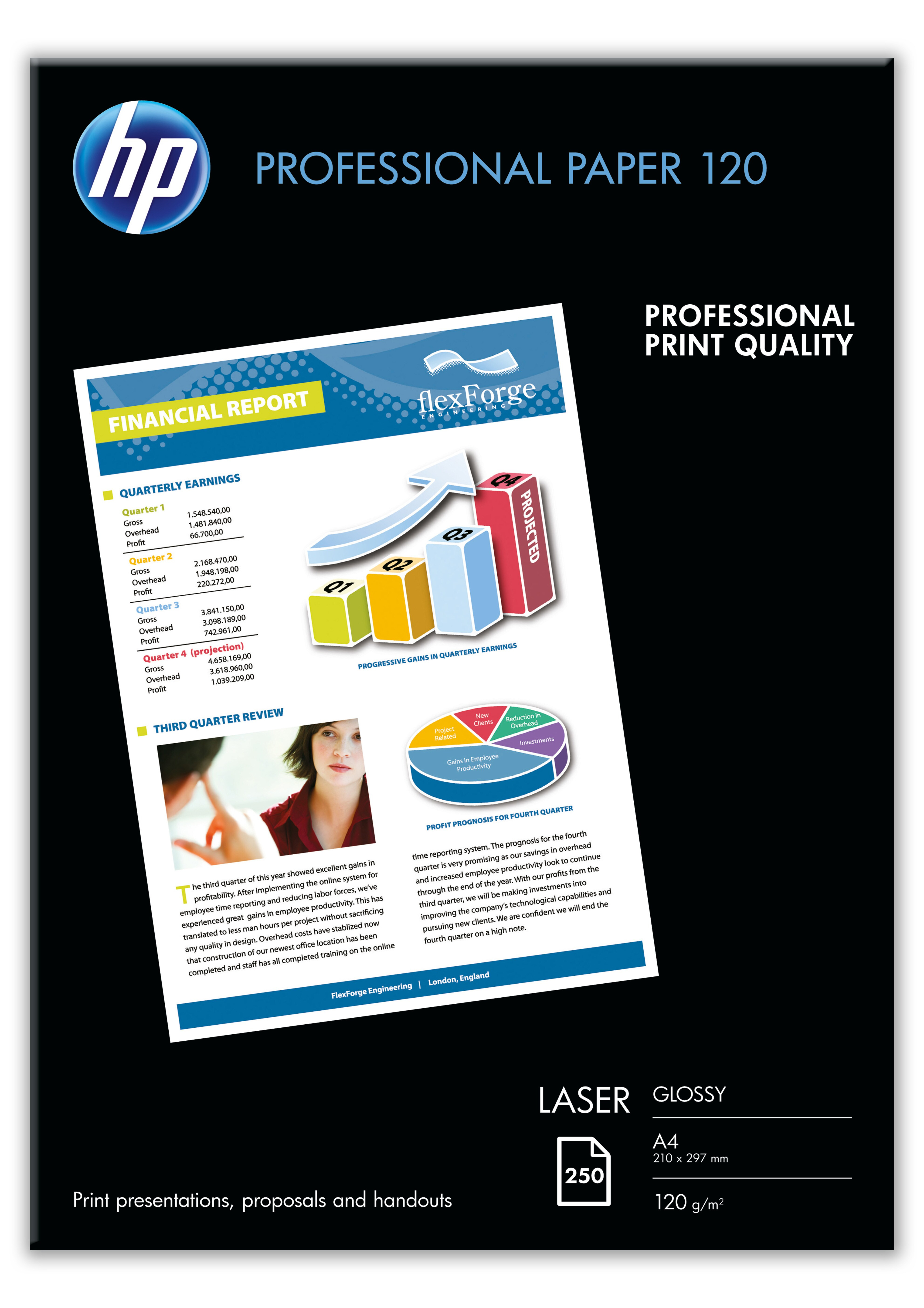 HP CG964A printing paper A4 (210x297 mm) Gloss 250 sheets White