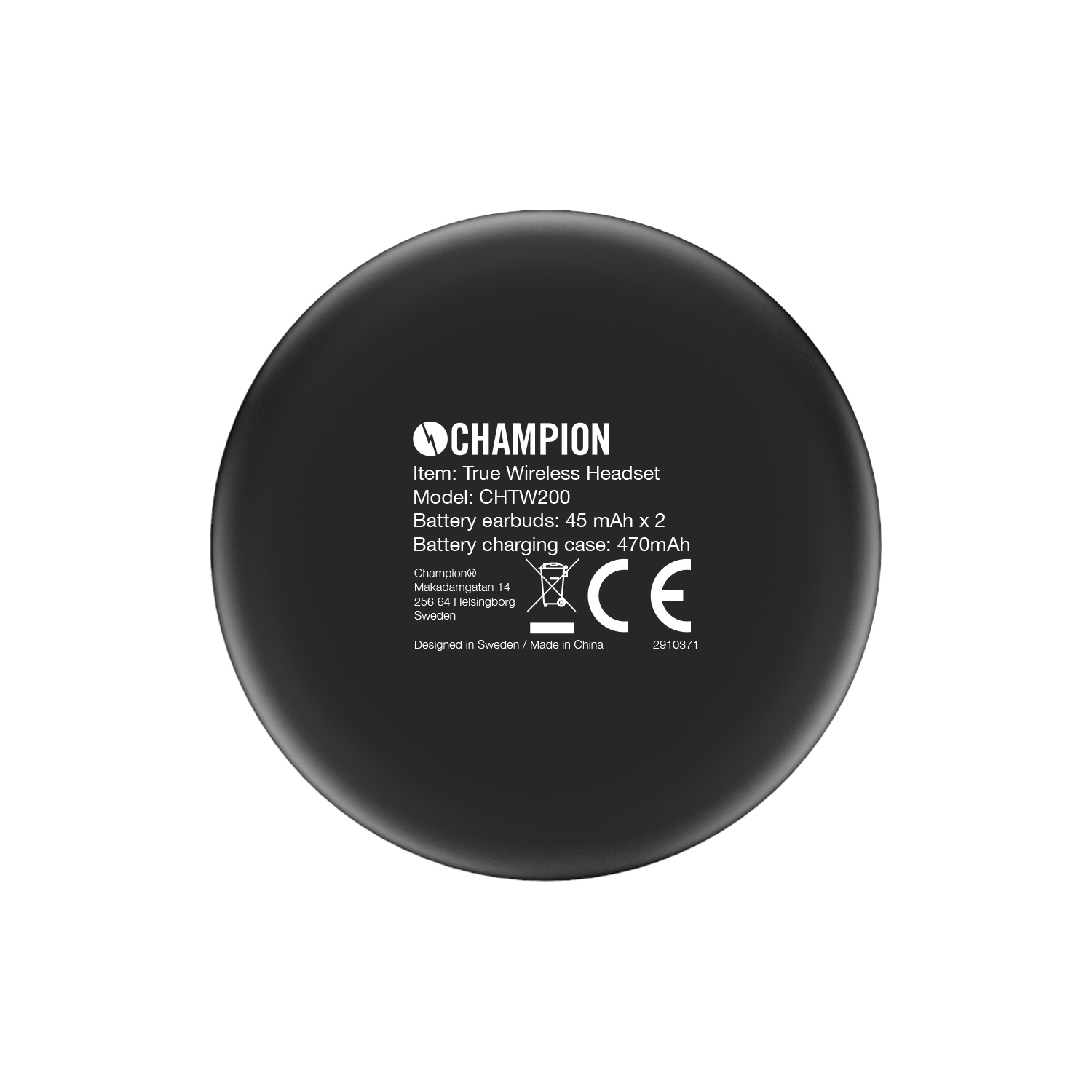 Champion CHTW200 Binaural In-ear Black
