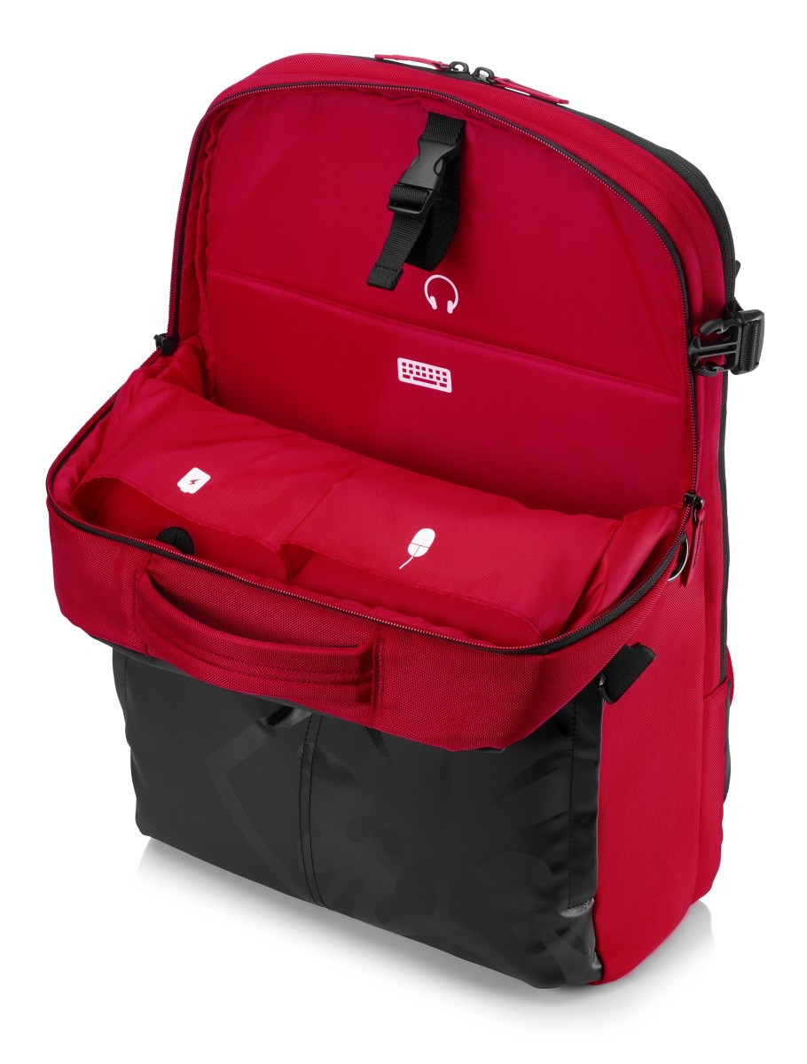 HP OMEN notebook case 43.9 cm (17.3") Backpack Black, Red
