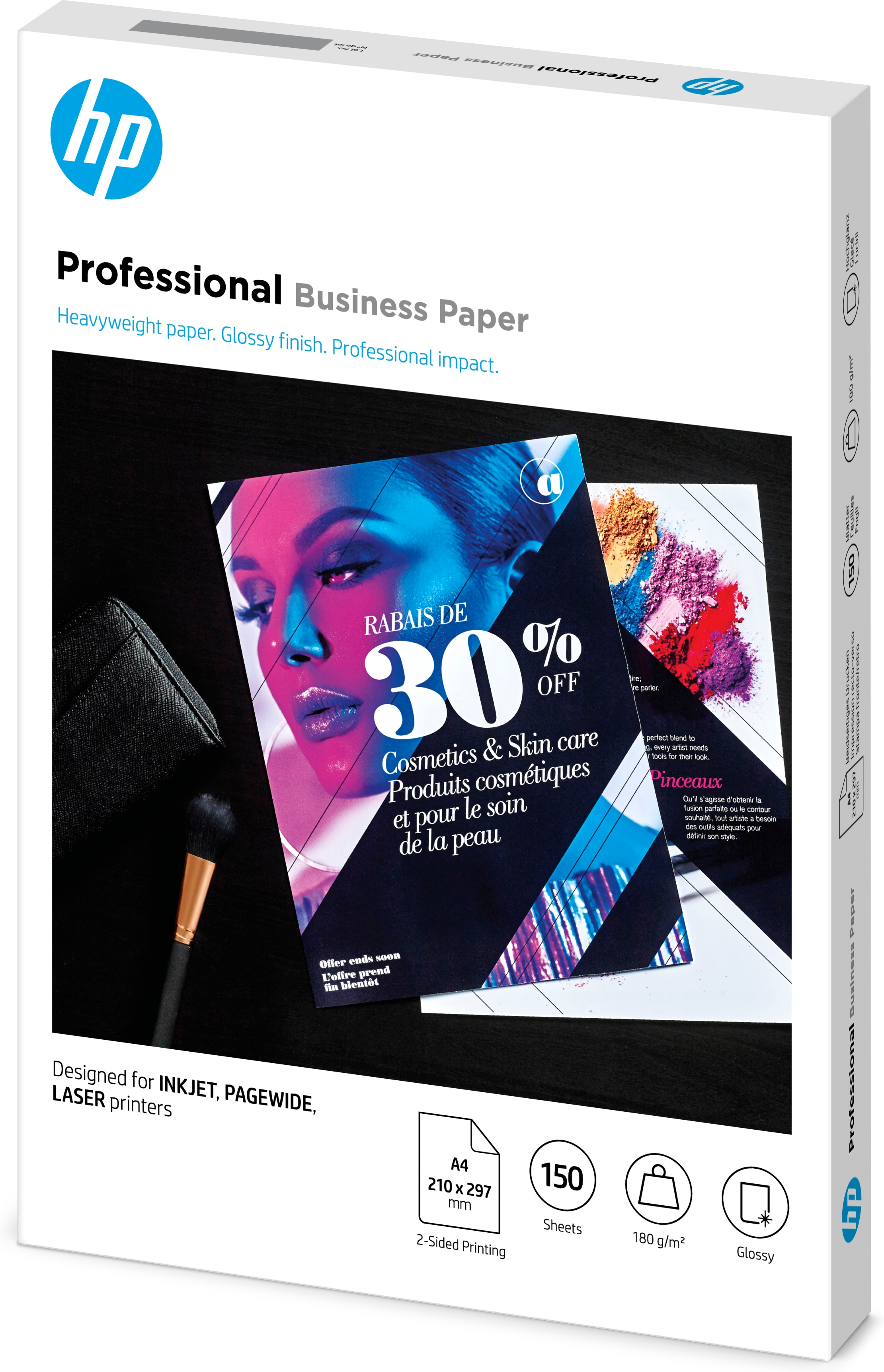 Hp Professional Multi Use Glossy Fsc Papers 180 Gsm 150 Sht A4 210 X