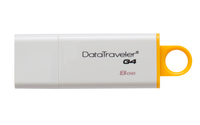 Kingston Technology DataTraveler G4 USB flash drive 8 GB USB Type-A 3.2 Gen 1 (3.1 Gen 1) White, Yellow