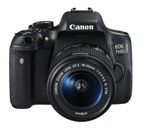 Canon EOS 750D + EF-S 18-55mm SLR Camera Kit 24.2 MP CMOS 6000 x 4000 pixels Black