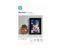 HP Advanced-fotopapir, blankt, 250 g/m2, 10 x 15 cm (101 x 152 mm), 25 ark