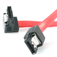 StarTech.com 18in Latching SATA to Right Angle SATA Serial ATA Cable - SATA-Kabel - Serial ATA 150/300 - SATA (W) zu SATA (W) - 46 cm - eingerastet, rechts-gewinkelter Stecker - Rot - für P/N: 25S22M2NGFFR, HSB13SATSASB, HSB1SATSASBA, HSB1SATSASVA, HSB43S (LSATA18RA1)
