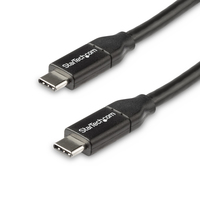 STARTECH.COM USB C to USB C Cable - 1.5 ft / 0.5m - 5A PD - White - USB 2.0 - USB-IF Certified - USB Type C Cable - Charging Cable