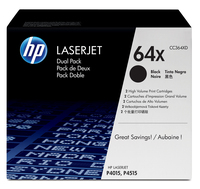 HP Originale 64X LaserJet-tonerpatroner med høj kapacitet, sort, 2-pak
