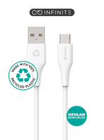 eSTUFF ES605170 USB cable USB 2.0 39.4" (1 m) USB C USB A White